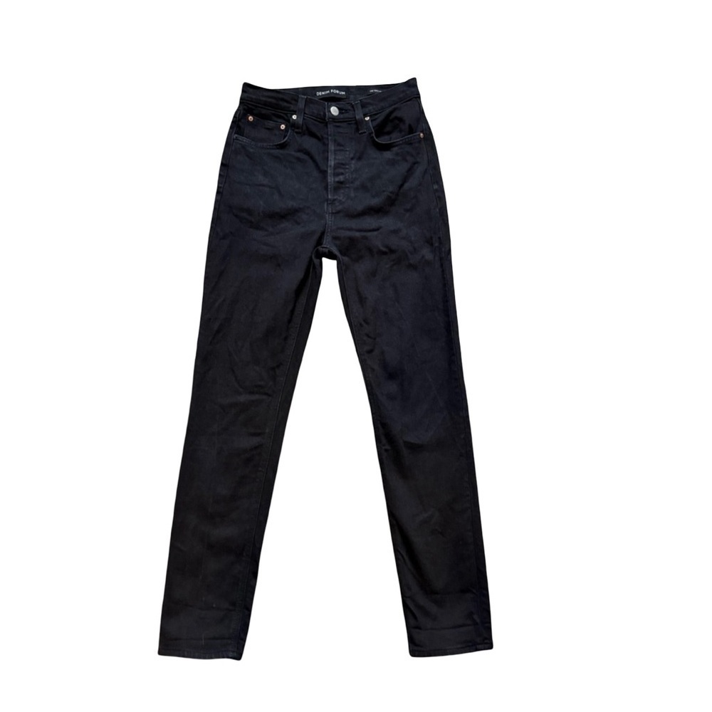 Denim Forum Yoko High Rise Slim Women's Skinny Black Jeans Size 26L Denim Casual